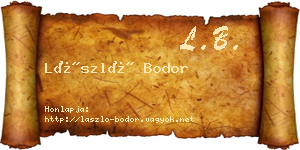 László Bodor névjegykártya